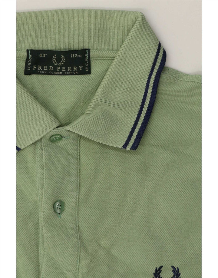 Cămașă polo Fred Perry pentru bărbați, bumbac verde mediu