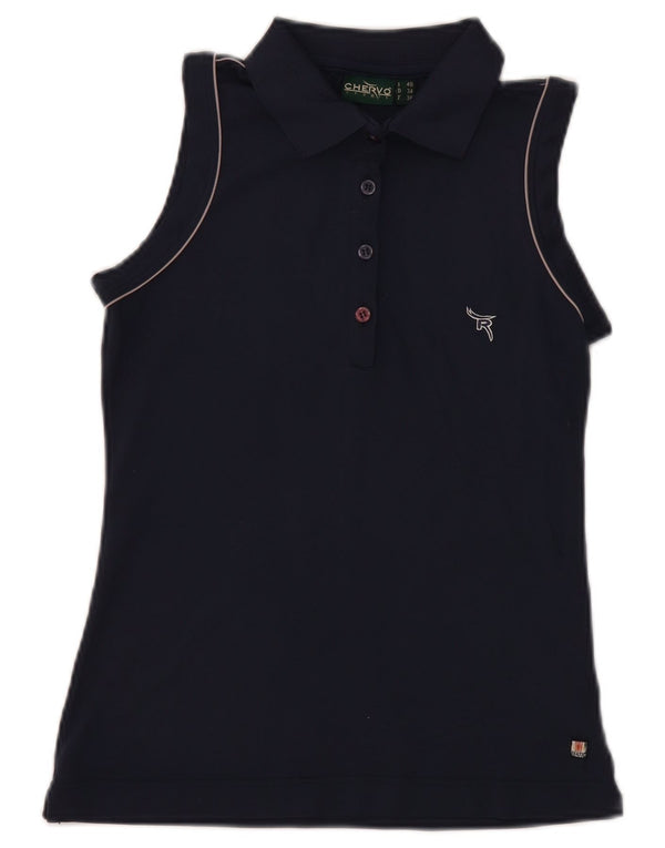 Chervo Tricou polo fără mâneci pentru femei IT 40 Small Bleumarin Poliamidă Sport
