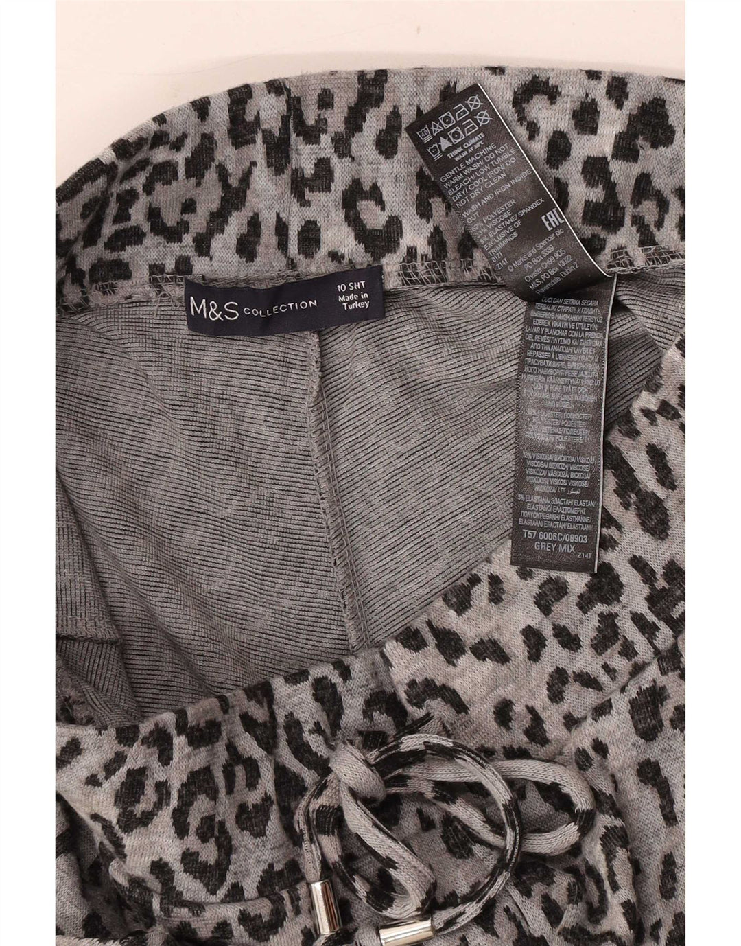 Pantaloni tăiați pentru femei Marks & Spencer UK 10 Small W28 L23 Gri
