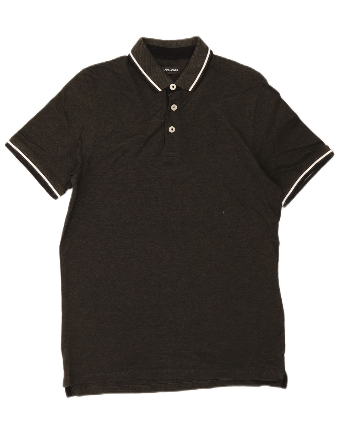 JACK & JONES Tricou polo pentru bărbați, bumbac cu dungi verzi medii