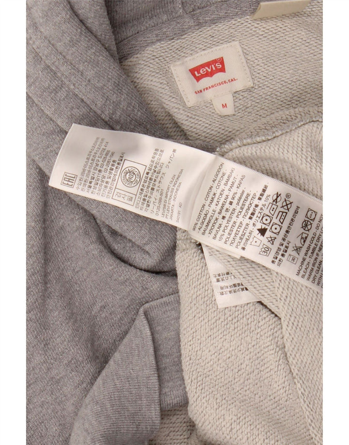 Pulover cu glugă grafic LEVI'S pentru bărbați, bumbac, gri mediu