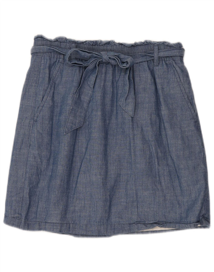 Fusta A-Line pentru femei J. Crew Mic W30 Bumbac albastru