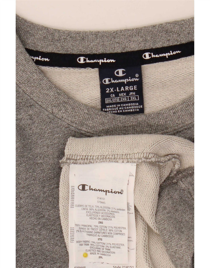 Pulover pentru bărbați Champion, 2XL, bumbac cu pete gri