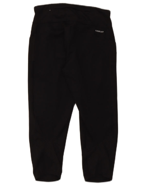 Leggings Adidas Aeroready Capri pentru femei UK 8/10 Poliester negru mic