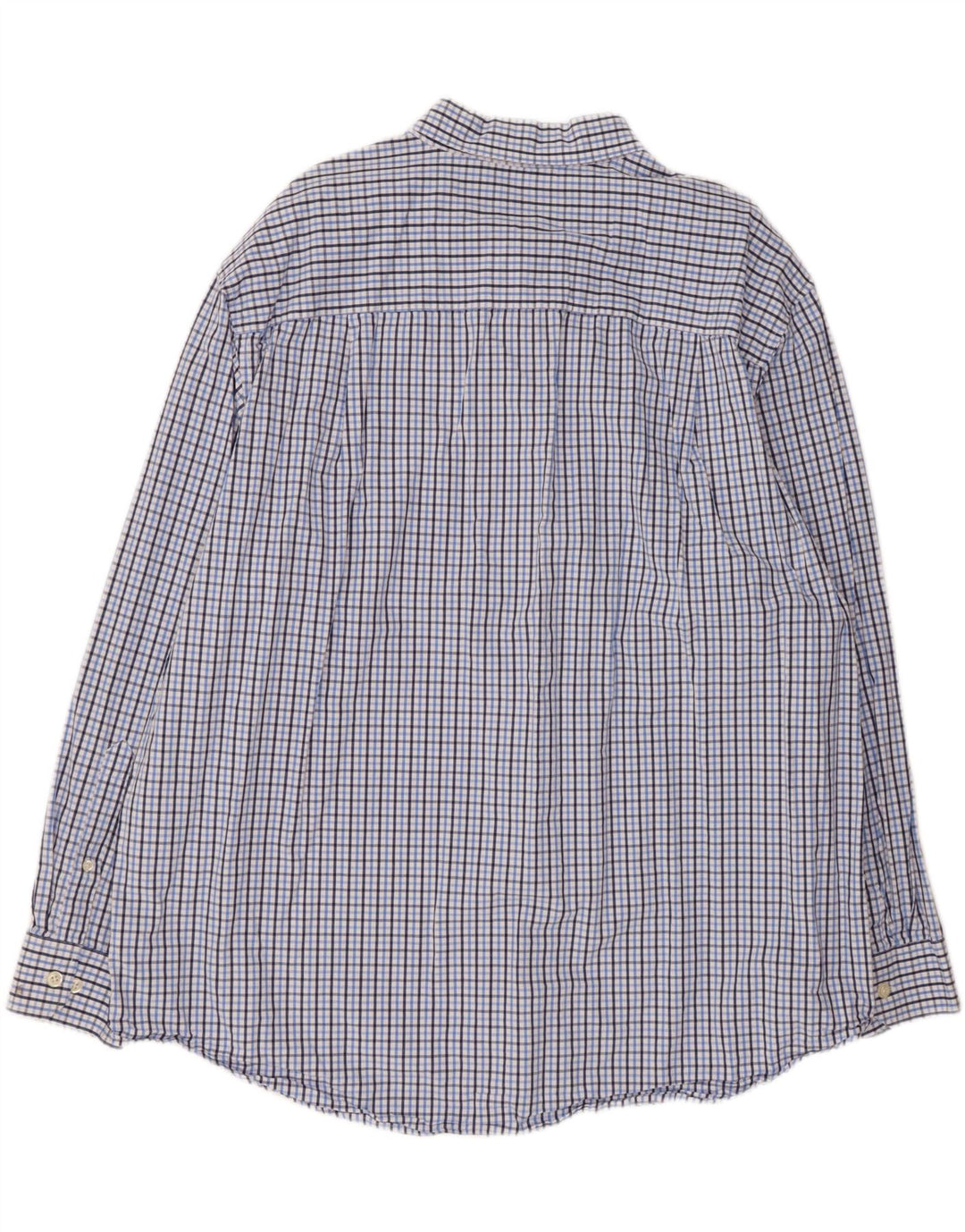 IZOD Mens Big & Tall Shirt 2XL Blue Check Cotton Vintage Izod and Second-Hand Izod from Messina Hembry 