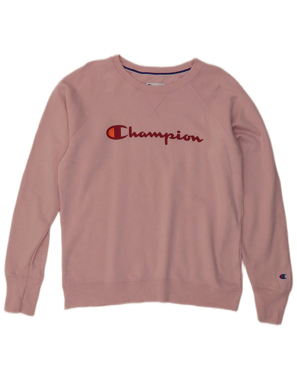 Pulover cu grafic pentru femei CHAMPION UK 16 Poliester roz mare