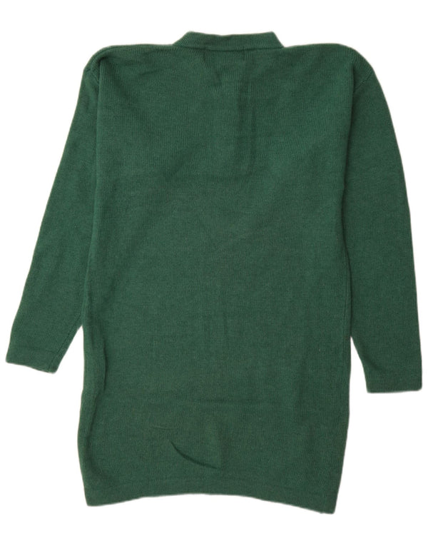 Rochie vintage pentru femei cu mâneci lungi cu pulover supradimensionat UK 10 Small Green