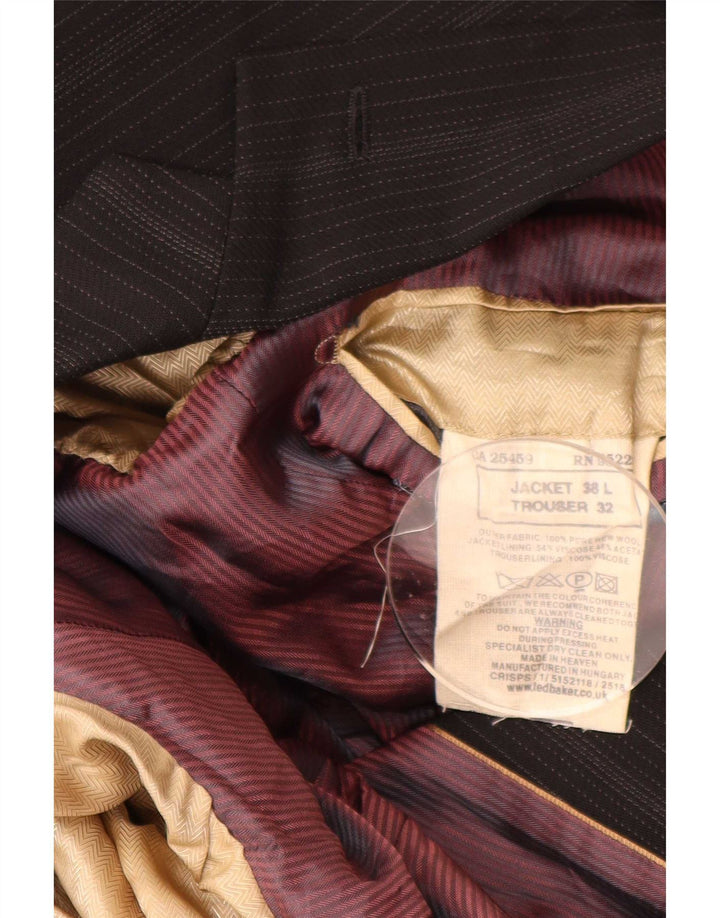 Jachetă pentru bărbați Ted Baker, cu 2 nasturi, UK 38, lână nouă cu dungi negre medii