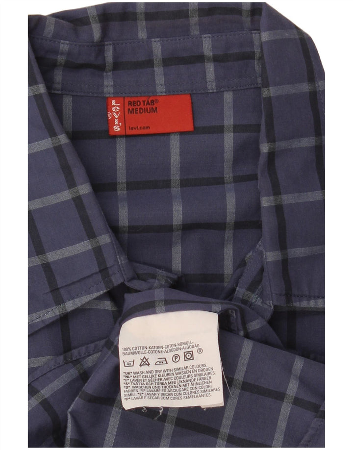 Cămașă Levi's pentru bărbați, bumbac cu carouri medie bleumarin