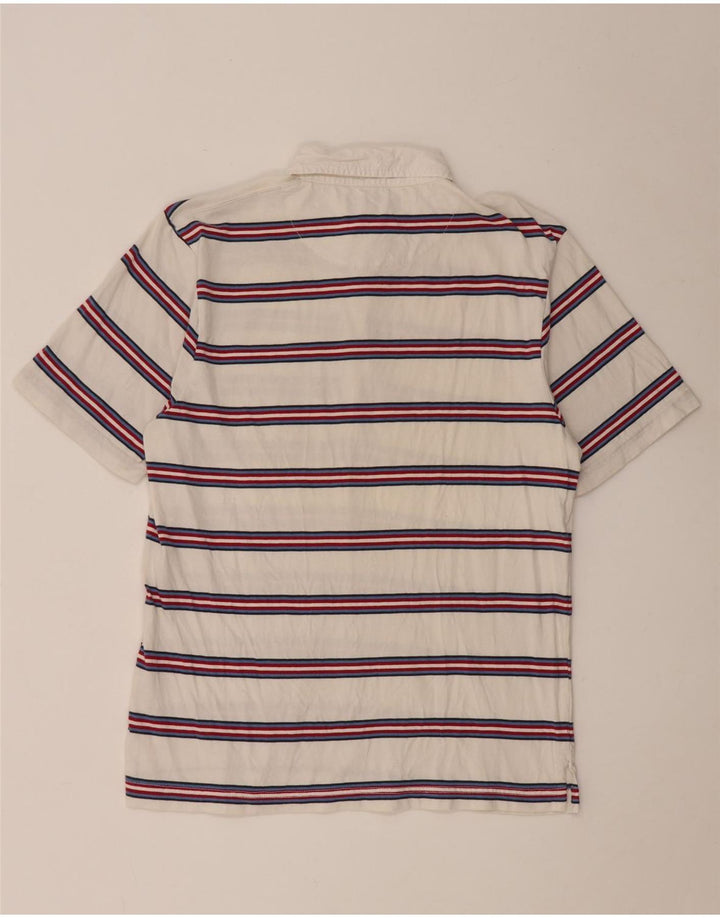 Tricou polo Vans pentru bărbați, bumbac cu dungi albe medii