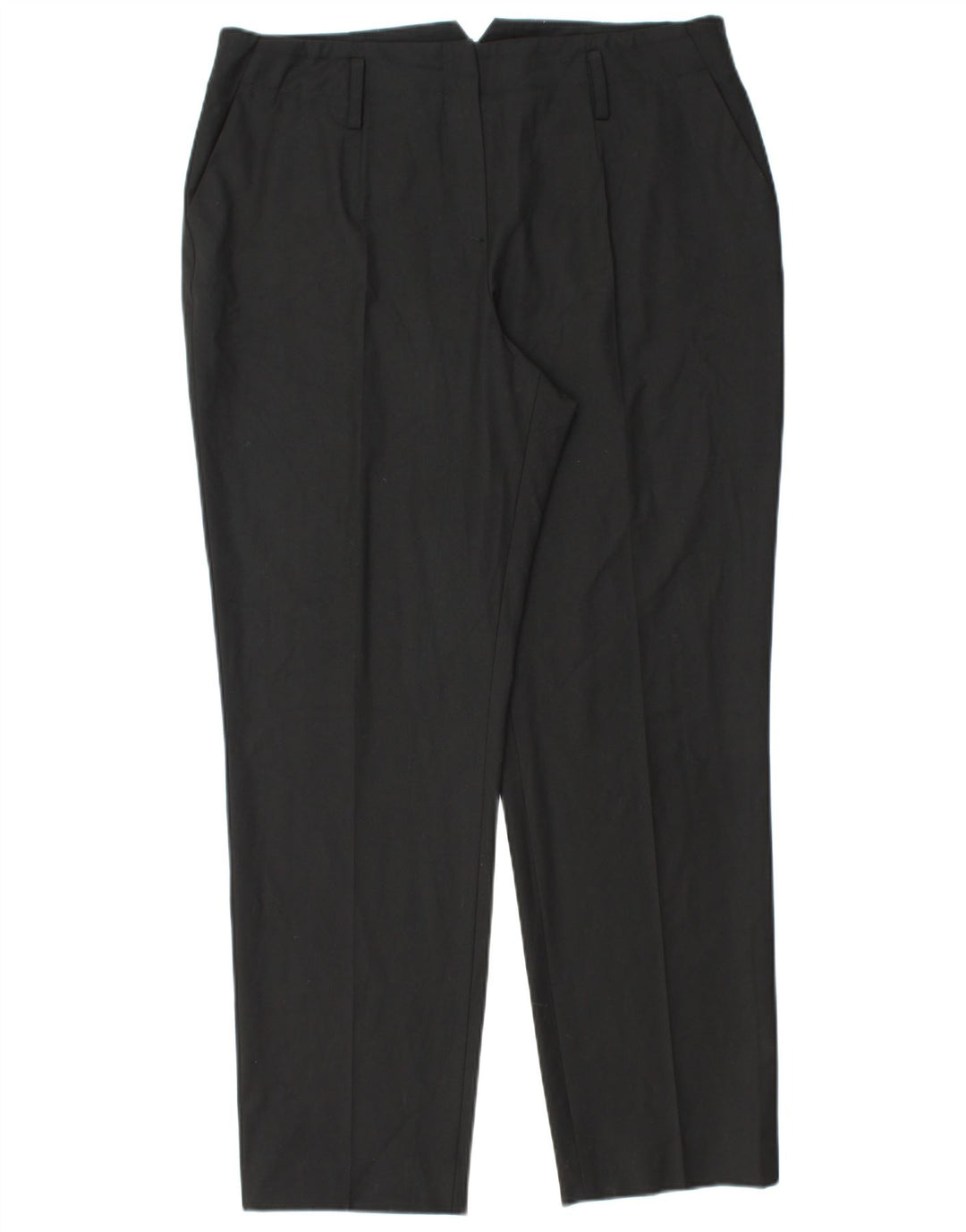 Pantaloni chino conici pentru femei JAEGER UK 16 Large W34 L30 Poliester negru