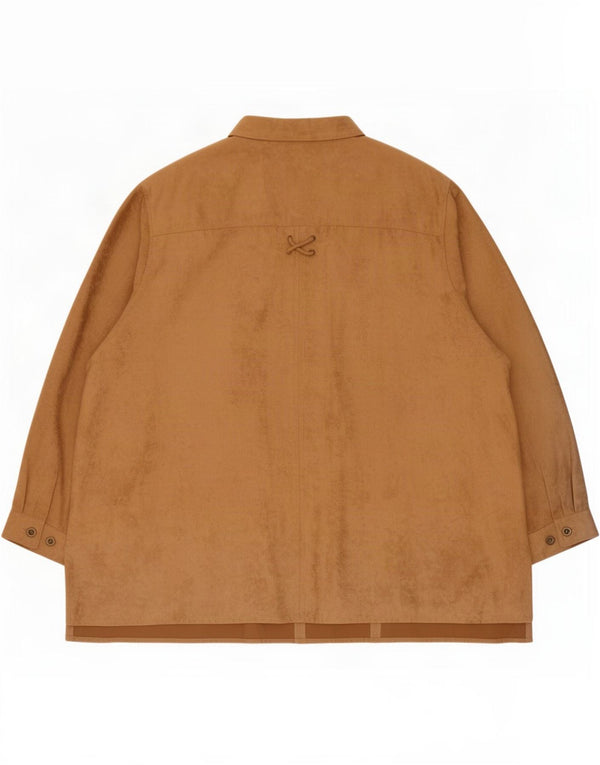 Ulla Popken Bluză cămașă cu suprafață pentru femei, cu tăiere largi, UK 32/34 6XL Bej