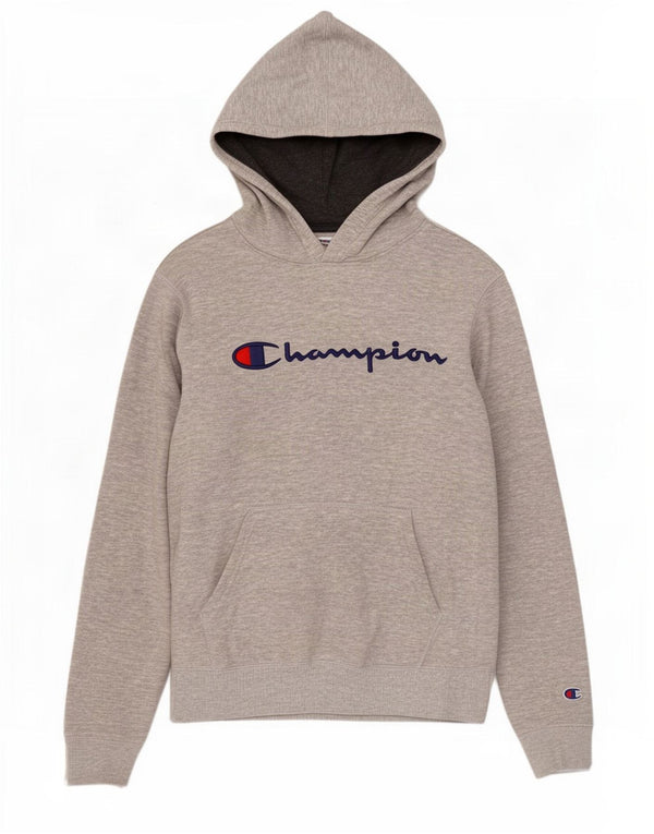 Pulover cu glugă cu grafic Champion pentru femei UK 18 XL, bumbac cu pete gri