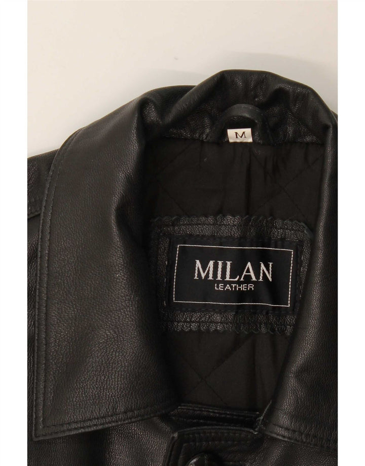 Jachetă de piele pentru bărbați Milan UK 38 Medium Black Classic