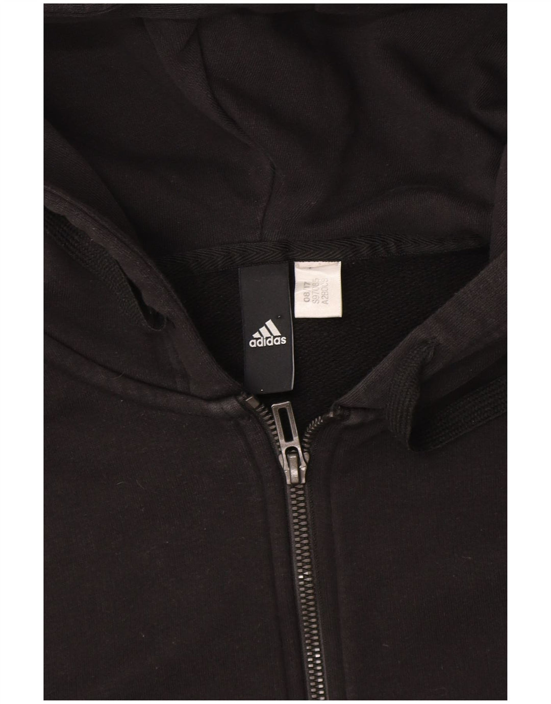 Pulover cu capota cu fermoar Adidas pentru femei UK 12 Medium Negru