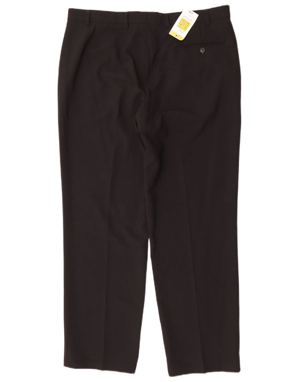 Pantaloni chino drepți pentru bărbați Marks & Spencer L38 L31 Poliester negru