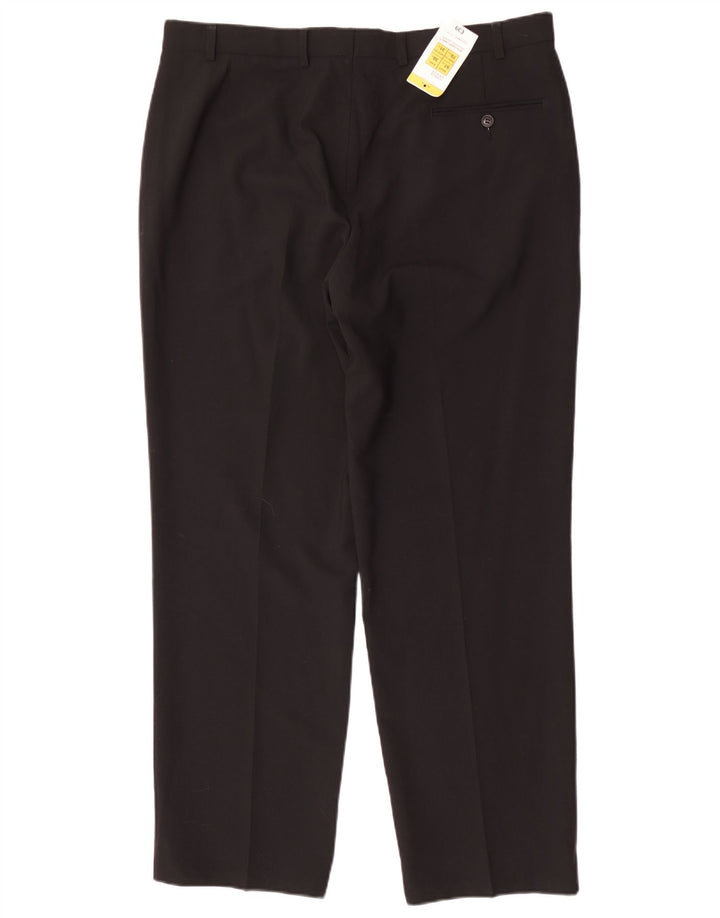 Pantaloni chino drepți pentru bărbați Marks & Spencer L38 L31 Poliester negru