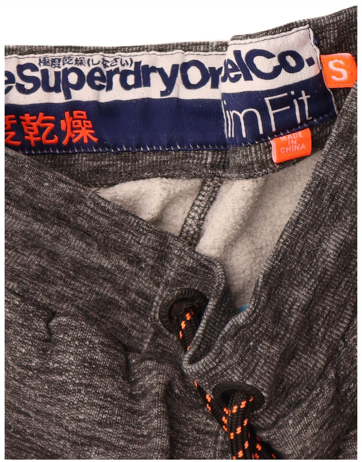 SUPERDRY Pantaloni de trening slim fit pentru bărbați Pantaloni de jogging mici, gri, pete