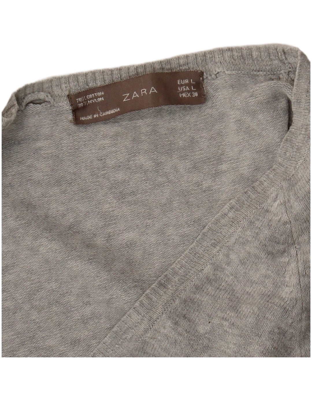 Pulover cardigan pentru femei Zara UK 14 mare, gri cu pete