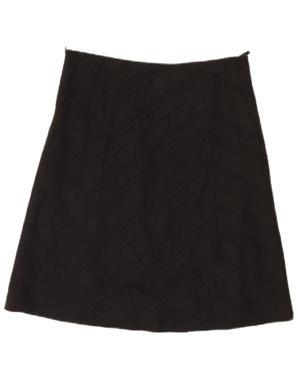 Fusta A-Line pentru femei Esprit UK 10 Small W30 Bumbac negru