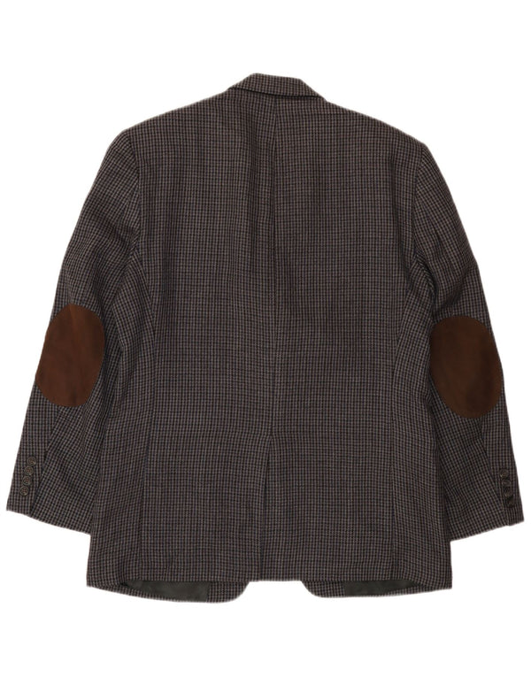 Jachetă Blazer pentru bărbați Chaps cu 2 nasturi UK 38 Medium Gri Houndstooth