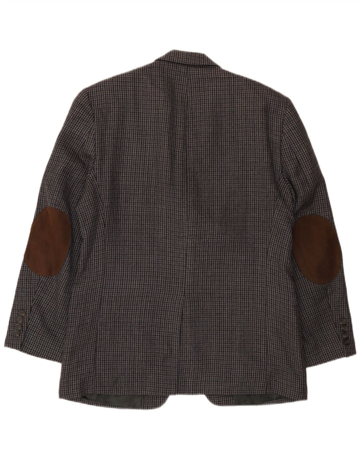 Jachetă Blazer pentru bărbați Chaps cu 2 nasturi UK 38 Medium Gri Houndstooth