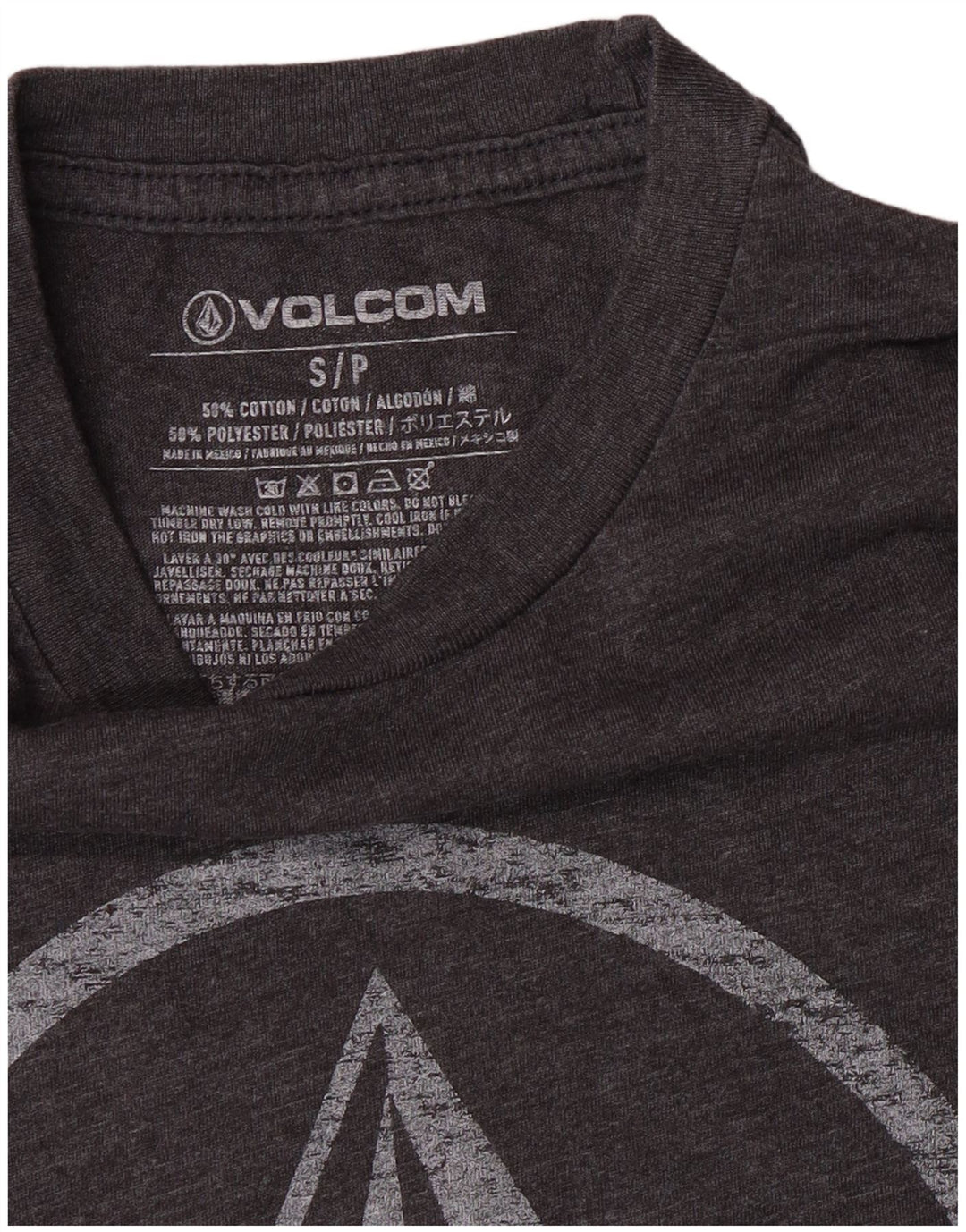 Tricou grafic pentru bărbați Volcom Top mic, gri, bumbac