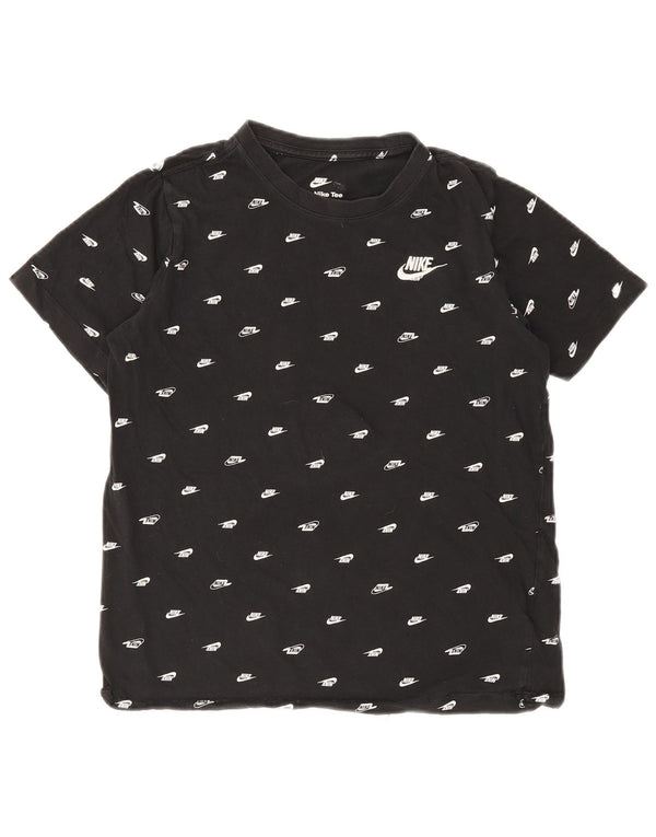 Tricou grafic Nike pentru băieți Top 13-14 ani XL bumbac negru
