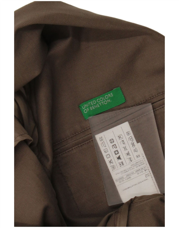 Sacou Benetton pentru bărbați cu 2 nasturi IT 52 XL bumbac bej