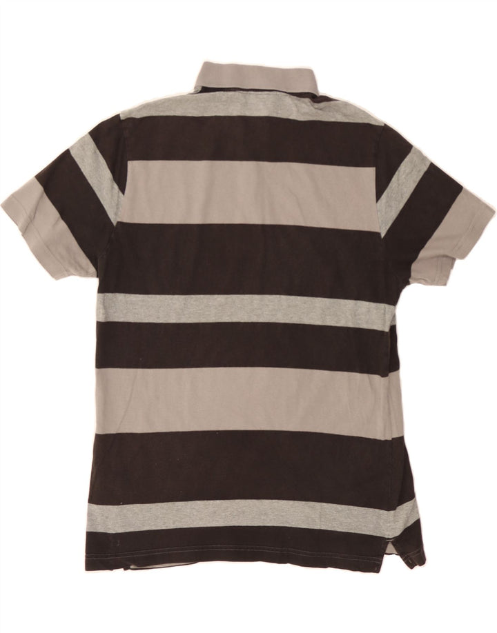 PUMA Mens Polo Shirt Large Brown Striped Vintage Puma and Second-Hand Puma from Messina Hembry 