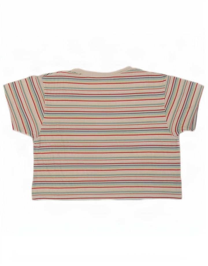 Tricou Crop Levi's pentru femei UK 14 Bumbac cu dungi medii multicolore