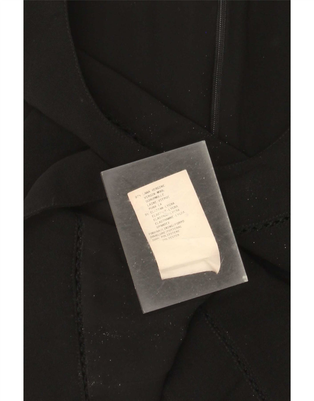 Emporio Armani Crop Halter Top pentru femei IT 46 Lână mare neagră
