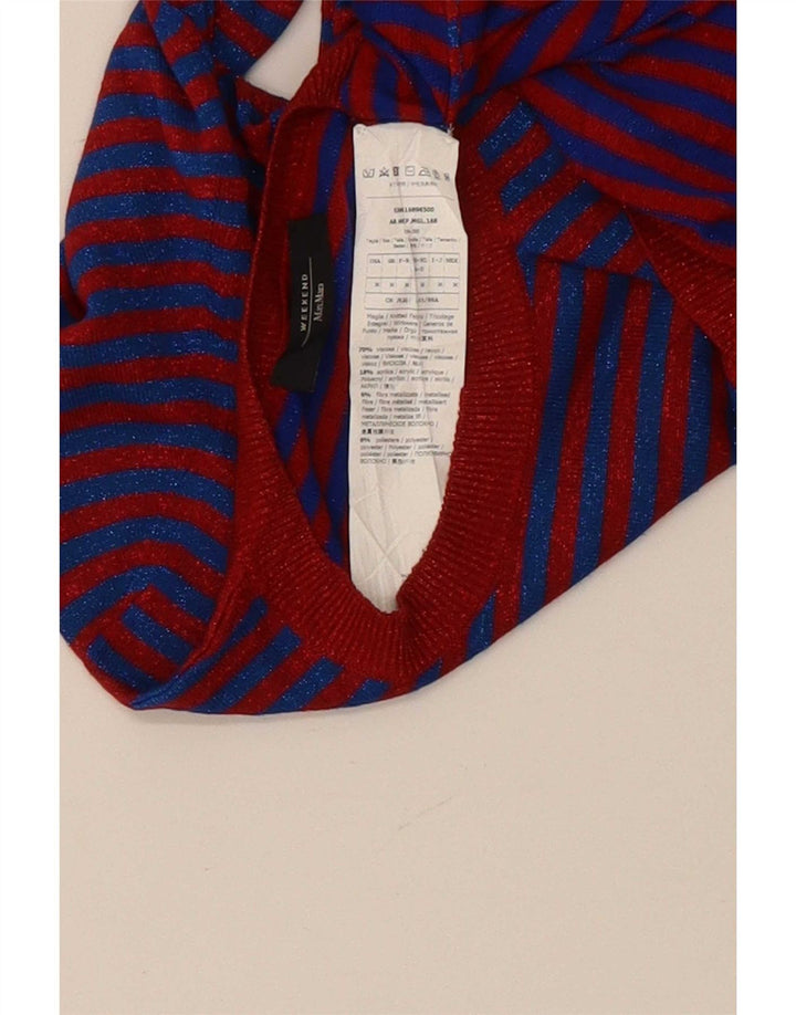 Max Mara Pulover de weekend pentru femei UK 12 Medium Blue Striped