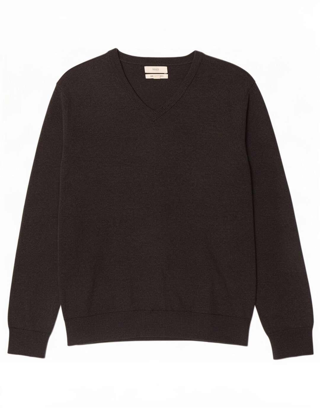 Pulover pentru bărbați Marks & Spencer, cu decolteu în V, XL, bumbac gri