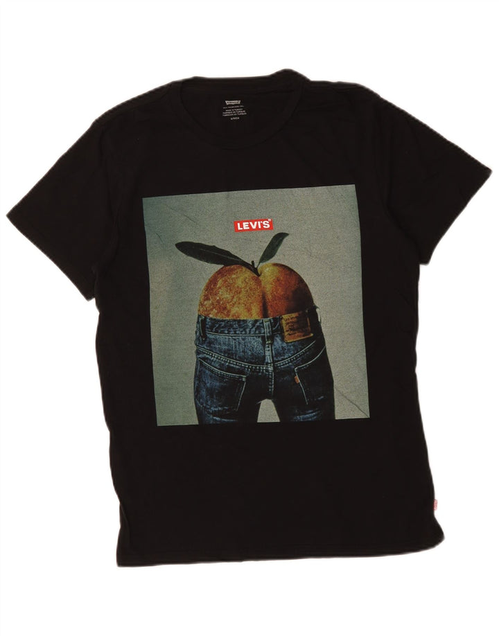 Tricou grafic pentru bărbați LEVI'S Top mic bumbac negru