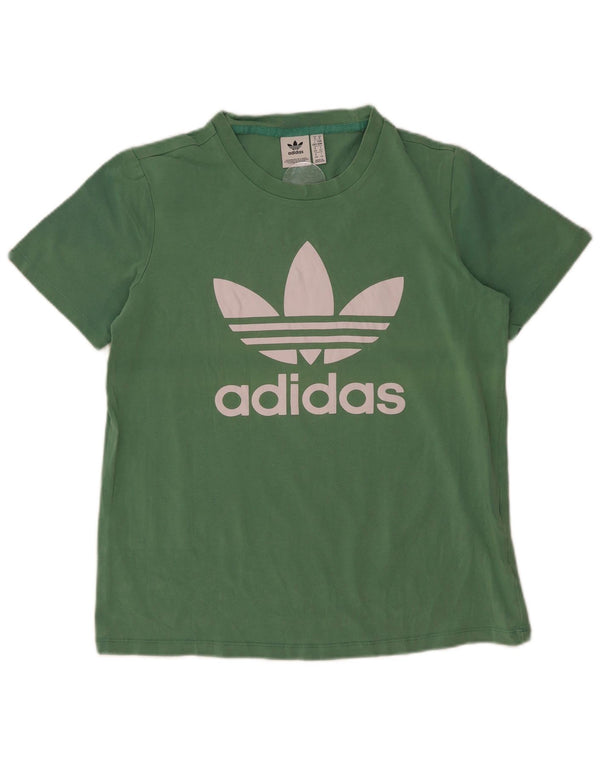 Tricou grafic Adidas pentru femei Top UK 14 Medium Green Bumbac
