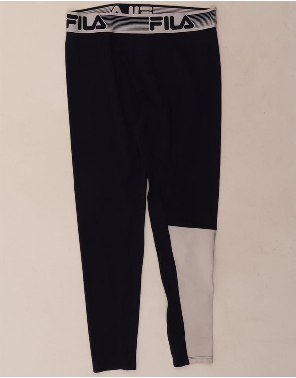 Leggings cu grafică pentru femei Fila UK 14 Medium Bleumarin Poliester color bloc