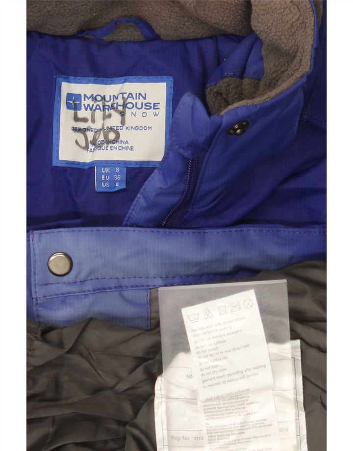 Jachetă de schi cu glugă pentru femei Mountain Warehouse UK 8 Small Blue Colorblock