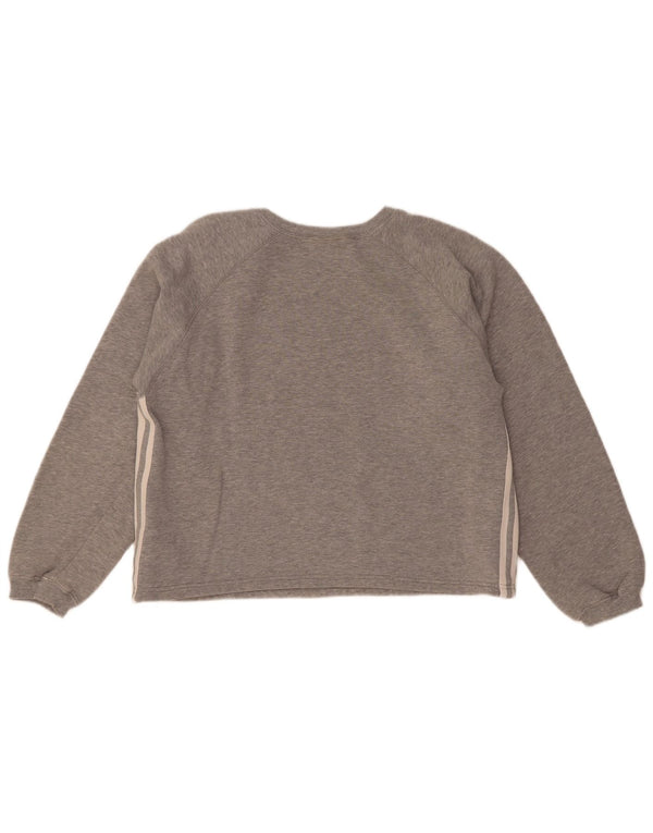 Pulover adidas pentru femei UK 14 bumbac gri mediu