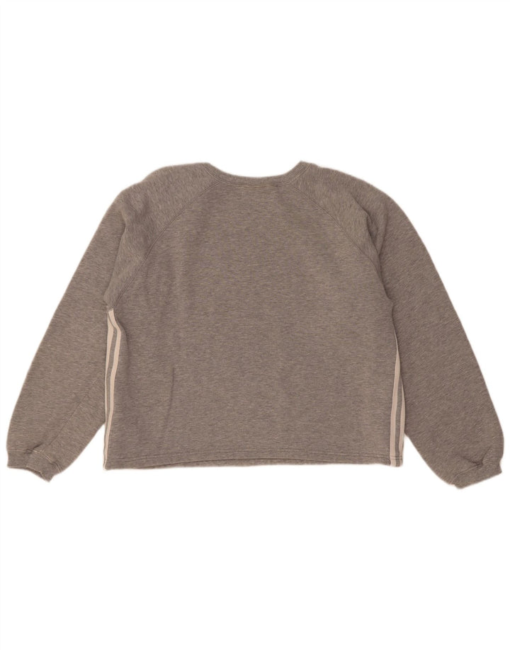 Pulover adidas pentru femei UK 14 bumbac gri mediu