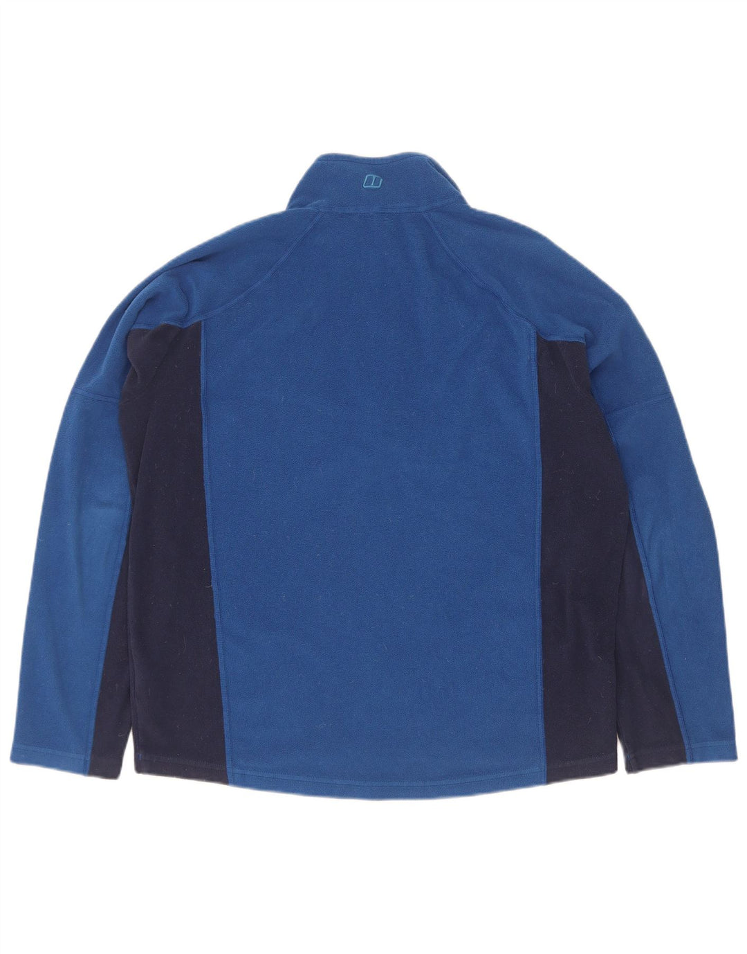 Jumper pentru bărbați Berghaus, din lână, cu fermoar, decolteu, albastru mediu, poliester bloc de culoare
