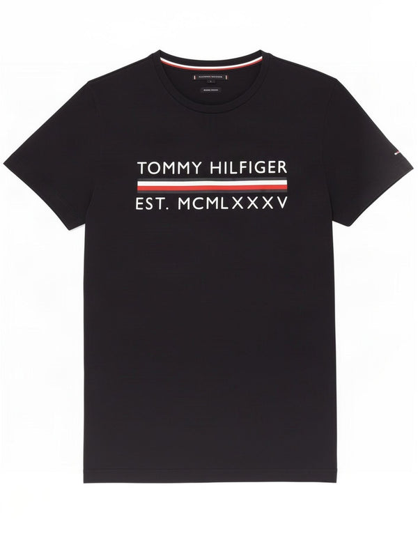 Tricou grafic pentru bărbați Tommy Hilfiger Top mic din bumbac bleumarin