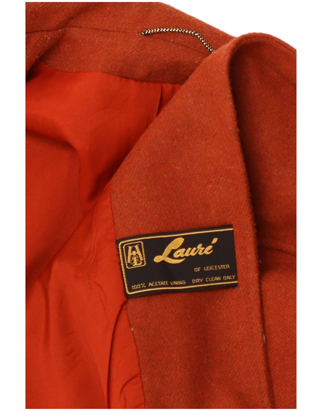 Jachetă Blazer pentru femei VINTAGE cu 1 nasture UK 14 Acetat portocaliu mediu