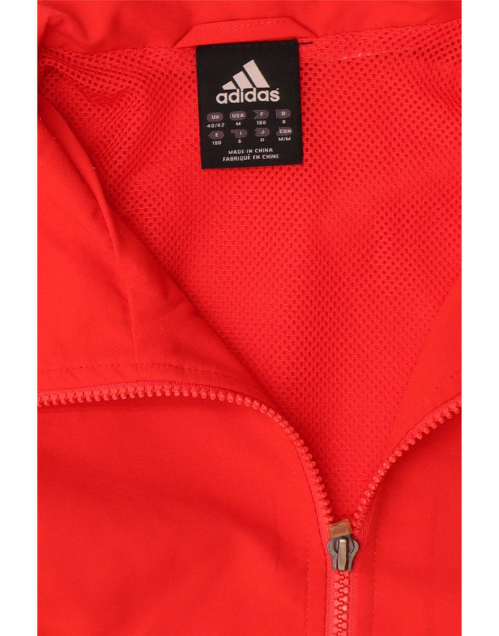 Jachetă de trening pentru bărbați Adidas UK 40/42 Poliester roșu mediu