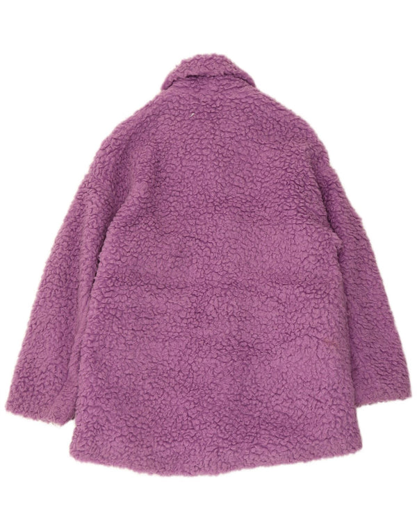 Pardesiu supradimensionat pentru femei ursuleț Zara UK 6 XS violet acrilic