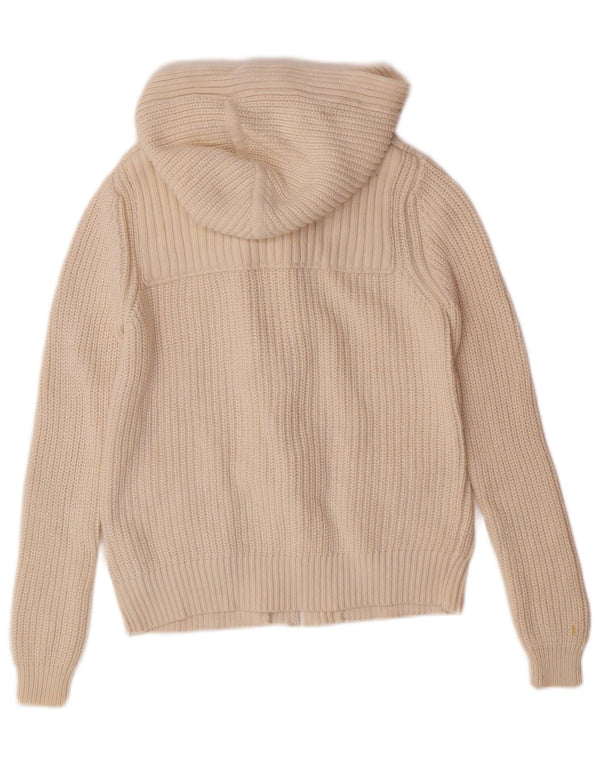 Pulover cardigan cu glugă pentru femei MASSIMO DUTTI UK 6 XS bumbac bej