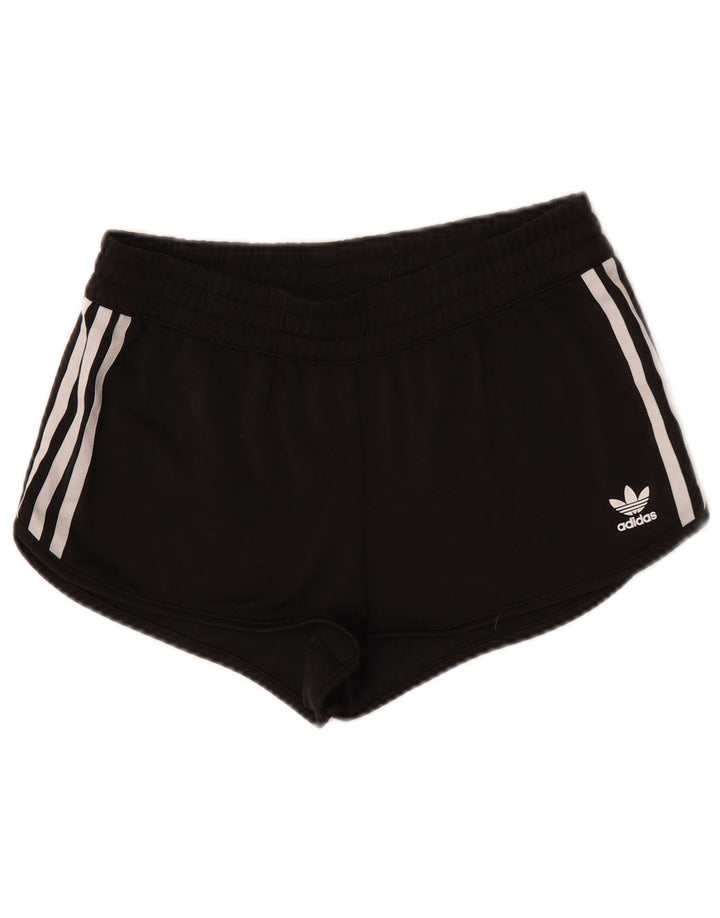 Pantaloni scurți sport Adidas pentru femei UK 12 Medium Black Colorblock Poliester