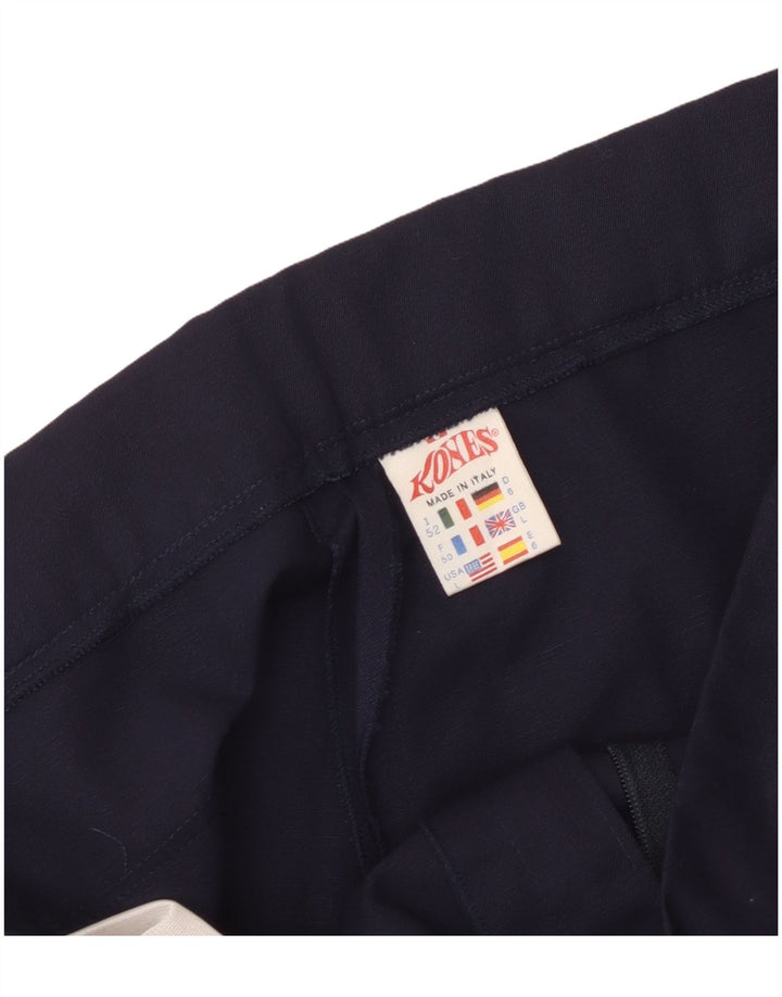 Pantaloni scurți chino vintage pentru bărbați mari W36 poliester bleumarin