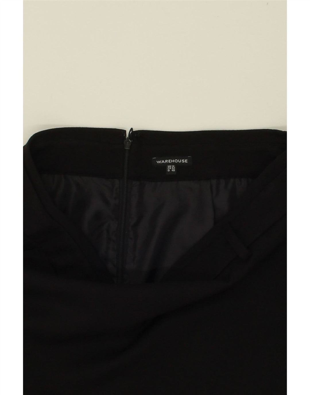 WAREHOUSE Womens Pencil Skirt UK 14 Large W34  Black Polyester Vintage Warehouse and Second-Hand Warehouse from Messina Hembry 