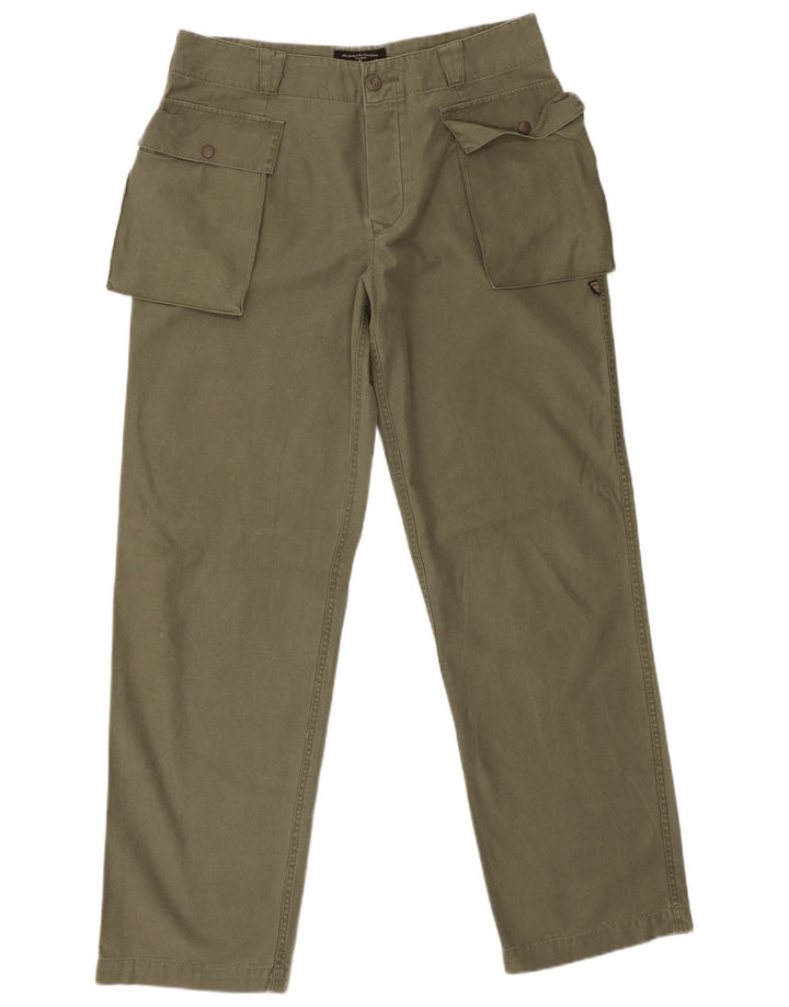 Pantaloni cargo drepti pentru bărbați Brogden W33 L33 bumbac verde